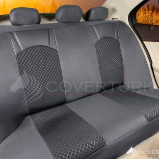 Class Baklava Serisi Füme-Füme Universal Koltuk Kılıfı - $i