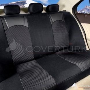 Class Baklava Serisi Siyah-Siyah Universal Koltuk Kılıfı - $i