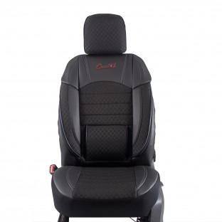 Class Baklava Serisi Siyah-Siyah Universal Koltuk Kılıfı - $i