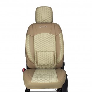 Class Petek Serisi Bej-Bej Universal Koltuk Kılıfı   -  $i