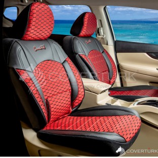 Jakar Class Petek Serisi Füme-Füme Universal Koltuk Kılıfı  Class Petek Serisi Kırmızı-SiyahUniversal Koltuk Kılıfı