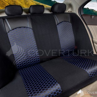 Class Petek Serisi Siyah-Mavi Universal Koltuk Kılıfı - $i