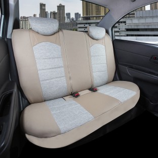 Keten Kumaş Bej-Bej Kılıf Seti - Keten $i