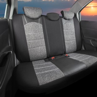 Keten Kumaş Siyah - Beyaz Kılıf Seti - Keten $i