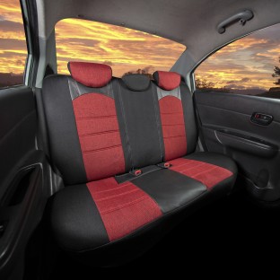 Keten Kumaş Siyah - Kırmızı Kılıf Seti - $i