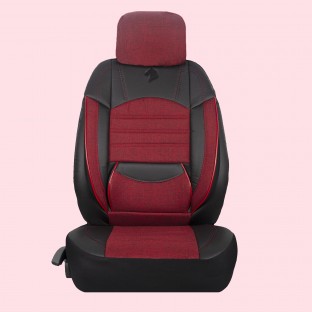 Keten Kumaş Siyah - Kırmızı Kılıf Seti - $i