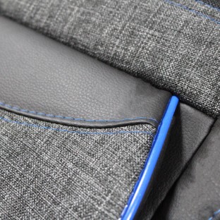 Keten Kumaş Siyah-Mavi Kılıf Seti - $i