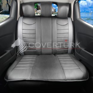 Lotus Füme-Siyah Lüx Deri Minder Seti  -  $i